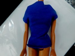 1963 BARBIE NAVY BLUE KNIT PAK TOP  AND STRIPED KNIT SHORTS
